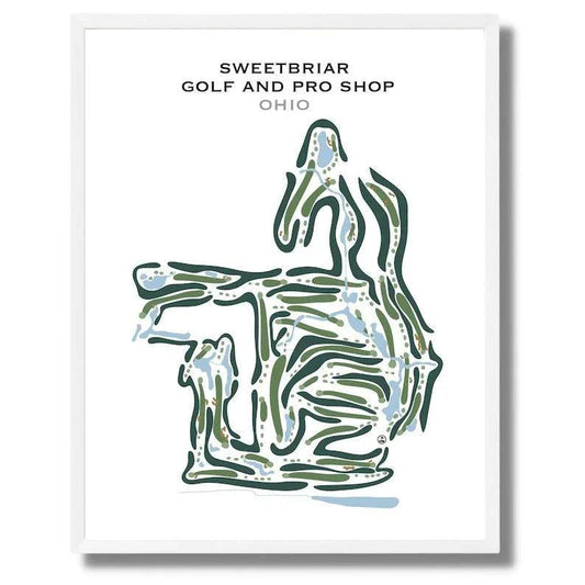 Sweetbriar Golf & Pro Shop, Ohio - Printed Golf Courses