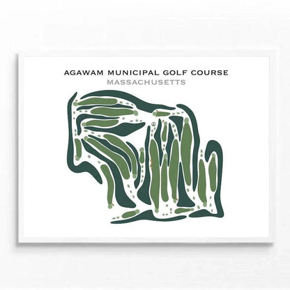 Agawam Municipal Golf Course, Massachusetts - Printed Golf Courses
