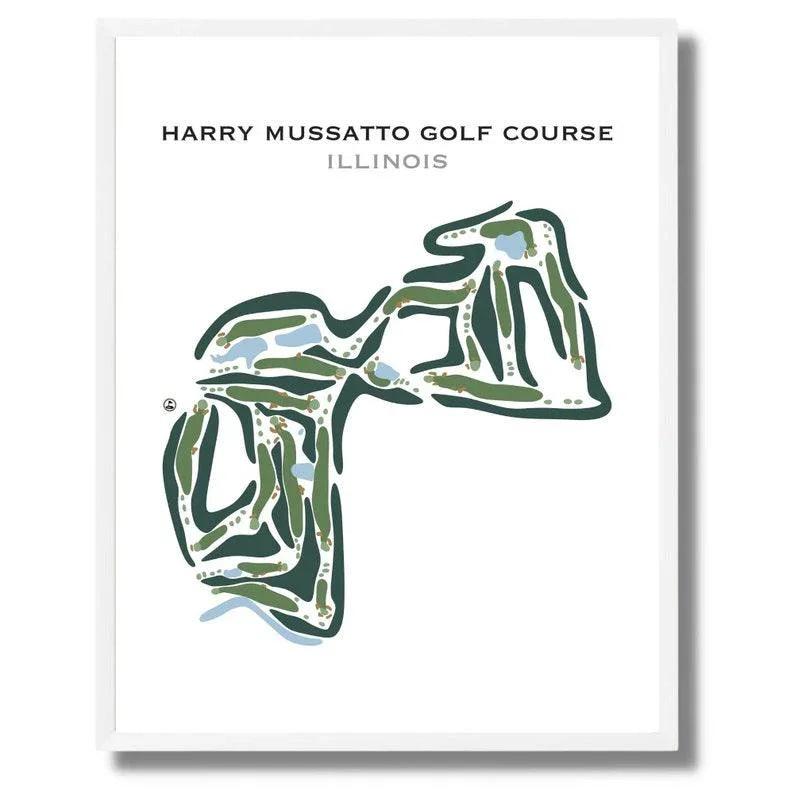 Harry Mussatto Golf Course, Illinois - Printed Golf Courses