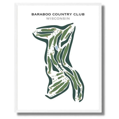 Baraboo Country Club, Wisconsin - Printed Golf Courses