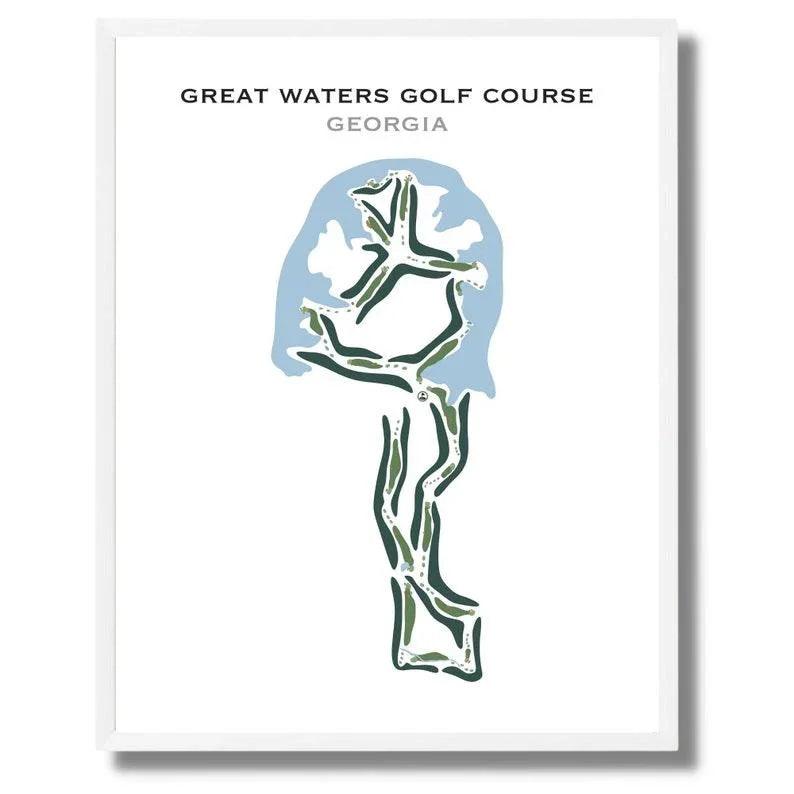 Great Waters Golf Course, Georgia - Printed Golf Courses