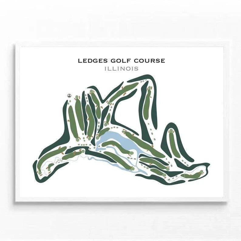 Ledges Golf Course, Illinois - Printed Golf Courses