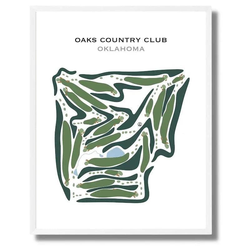 Oaks Country Club, Oklahoma - Printed Golf Courses