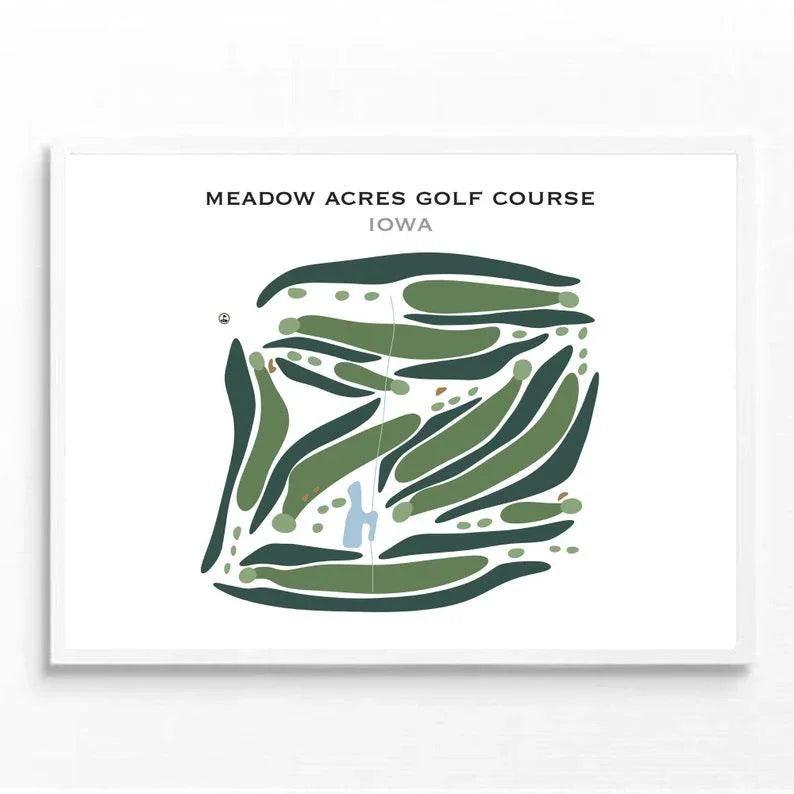 Meadow Acres Golf Course, Iowa - Printed Golf Courses
