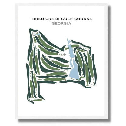 Tired Creek Golf Course, Georgia - Printed Golf Courses