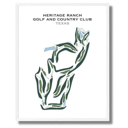 Heritage Ranch Golf and Country Club, Texas - Printed Golf Courses
