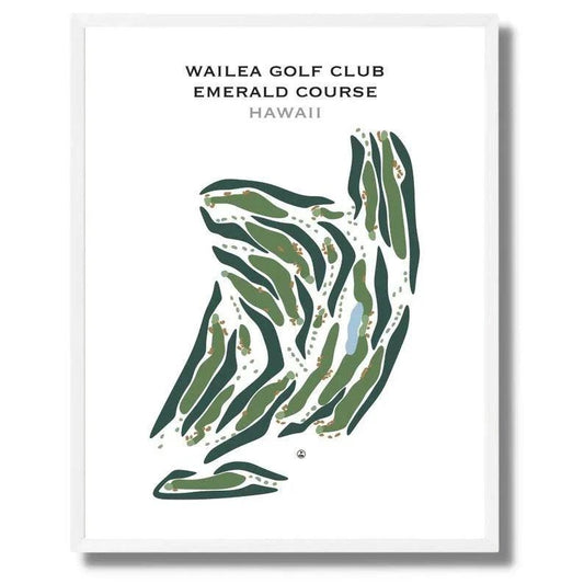 Wailea Golf Club Emerald Course, Hawaii - Printed Golf Courses