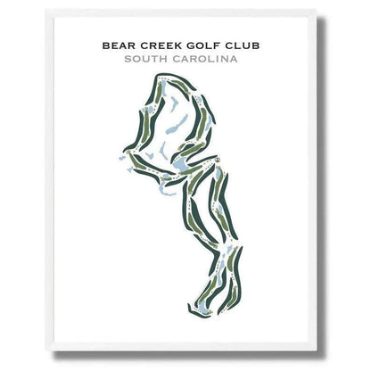 Bear Creek Golf Club, South Carolina - Printed Golf Courses