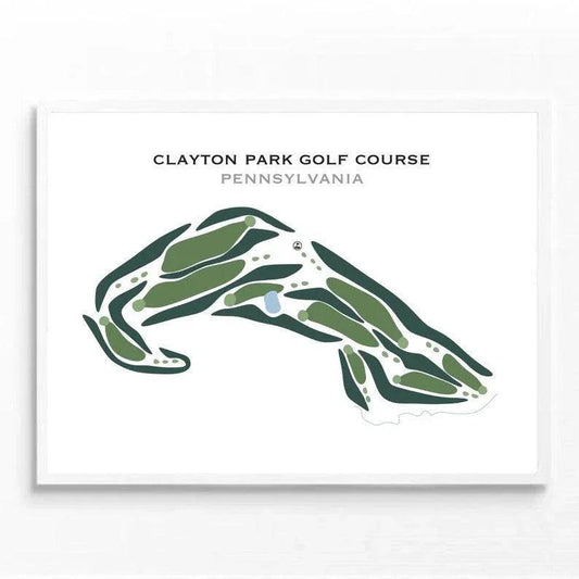 Clayton Park Golf Course, Pennsylvania - Printed Golf Courses