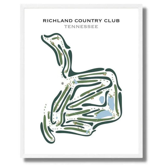Richland Country Club, Tennessee - Printed Golf Courses
