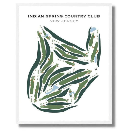 Indian Spring Country Club, New Jersey - Printed Golf Courses