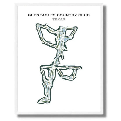 Gleneagles Country Club, Texas - Printed Golf Courses