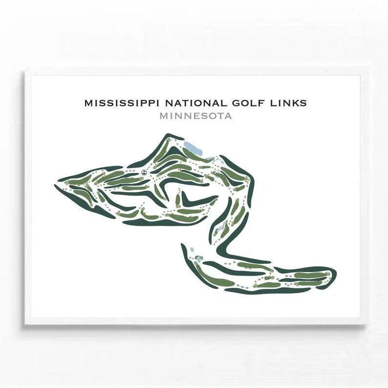 Mississippi National Golf Links, Minnesota - Printed Golf Courses