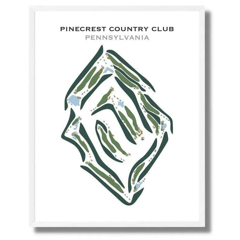 PineCrest Country Club, Pennsylvania - Printed Golf Courses