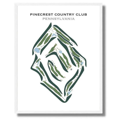 PineCrest Country Club, Pennsylvania - Printed Golf Courses