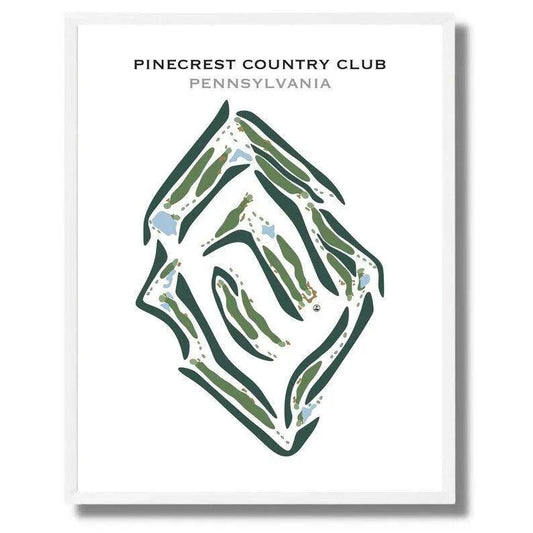 PineCrest Country Club, Pennsylvania - Printed Golf Courses