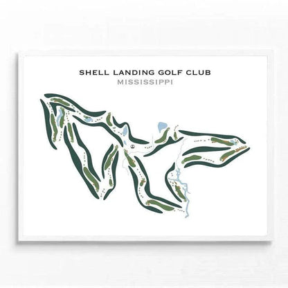 Shell Landing Golf Club, Mississippi - Printed Golf Courses