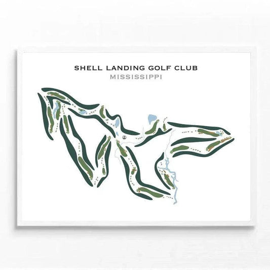 Shell Landing Golf Club, Mississippi - Printed Golf Courses