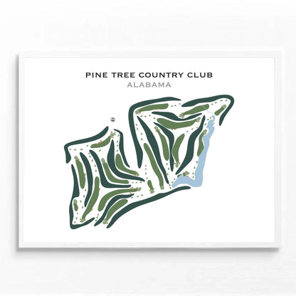 Pine Tree Country Club, Alabama - Printed Golf Courses