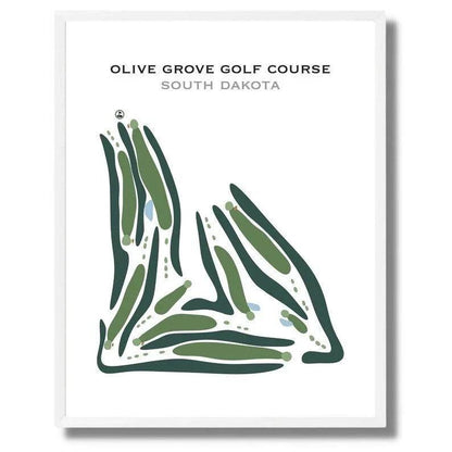 Olive Grove Golf Course, South Dakota - Printed Golf Courses
