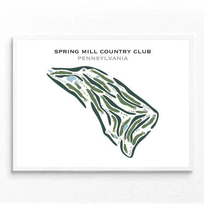 Spring Mill Country Club, Pennsylvania - Printed Golf Courses