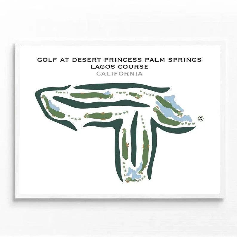 Golf at Desert Princess Palm Springs Lagos Course, California - Printed Golf Courses