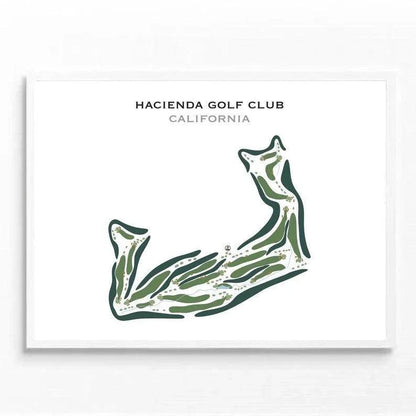 Hacienda Golf Club, California - Printed Golf Courses
