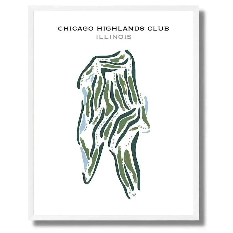 Chicago Highlands Club, Illinois - Printed Golf Courses