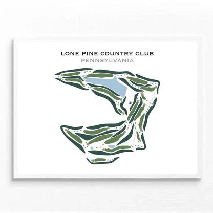 Lone Pine Country Club, Pennsylvania - Printed Golf Courses