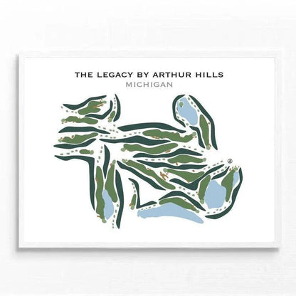 The Legacy By Arthur Hills, Michigan - Printed Golf Courses