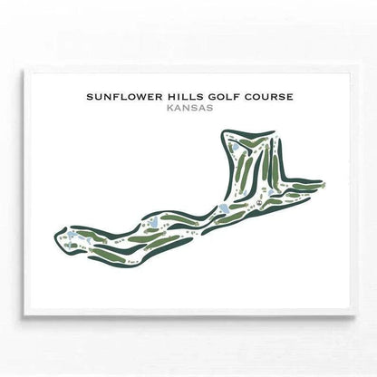 Sunflower Hills Golf Course, Kansas - Printed Golf Courses