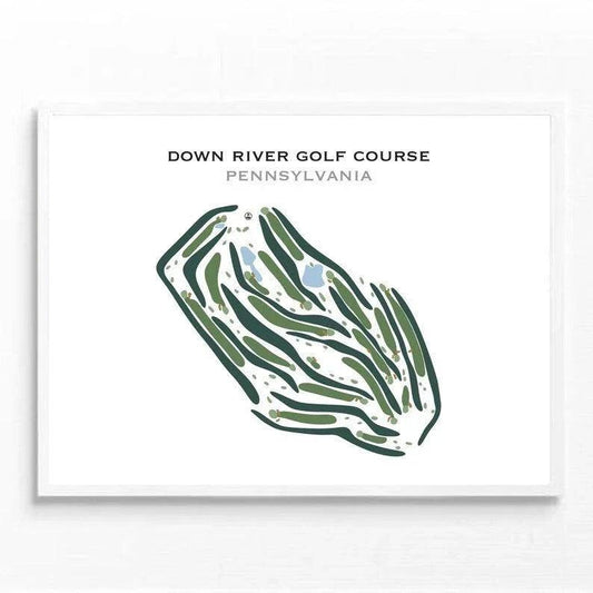 Down River Golf Course, Pennsylvania - Printed Golf Courses