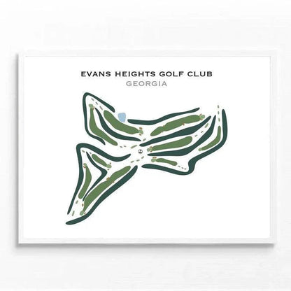 Evans Heights Golf Club, Georgia - Printed Golf Courses