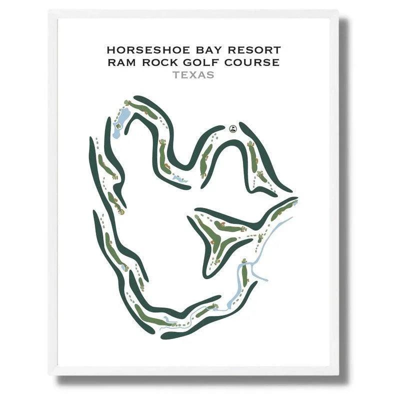 Horseshoe Bay Resort Ram Rock Golf Course, Texas - Printed Golf Courses