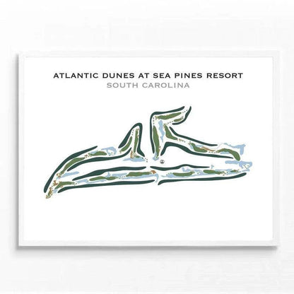 Atlantic Dunes At Sea Pines Resort, South Carolina - Printed Golf Courses