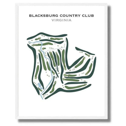 Blacksburg Country Club, Virginia - Printed Golf Courses
