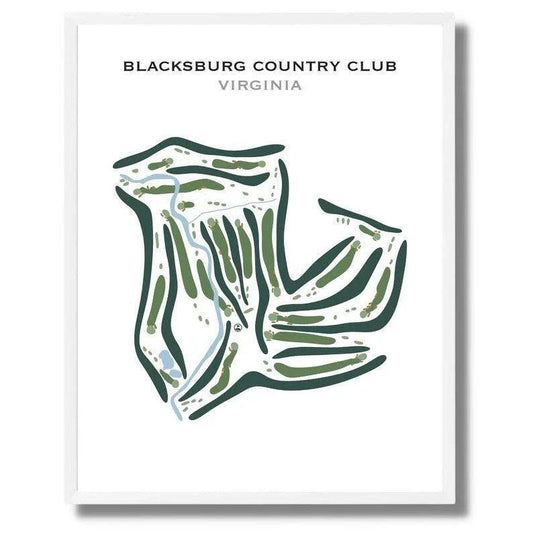 Blacksburg Country Club, Virginia - Printed Golf Courses