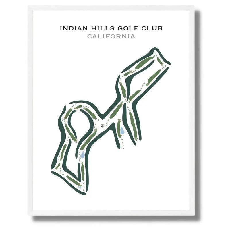 Indian Hills Golf Club, California - Printed Golf Courses