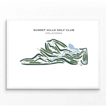Sunset Hills Golf Club, Oklahoma - Printed Golf Courses
