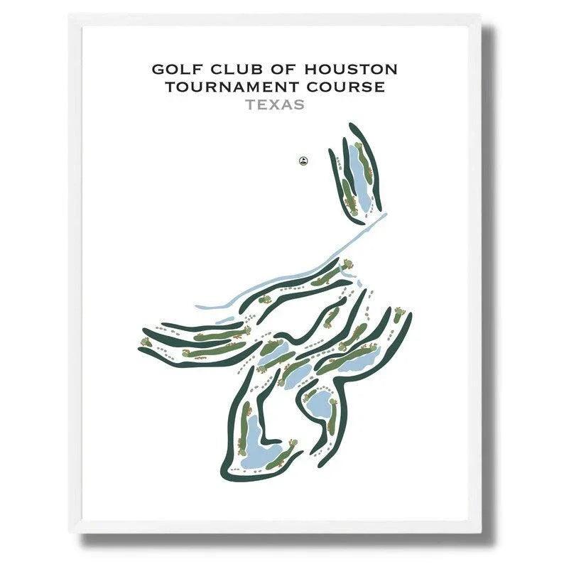 Golf Club of Houston Tournament Course, Texas - Printed Golf Courses
