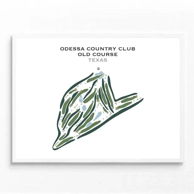 Odessa Country Club Old Course, Texas - Printed Golf Courses