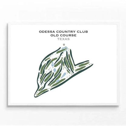 Odessa Country Club Old Course, Texas - Printed Golf Courses
