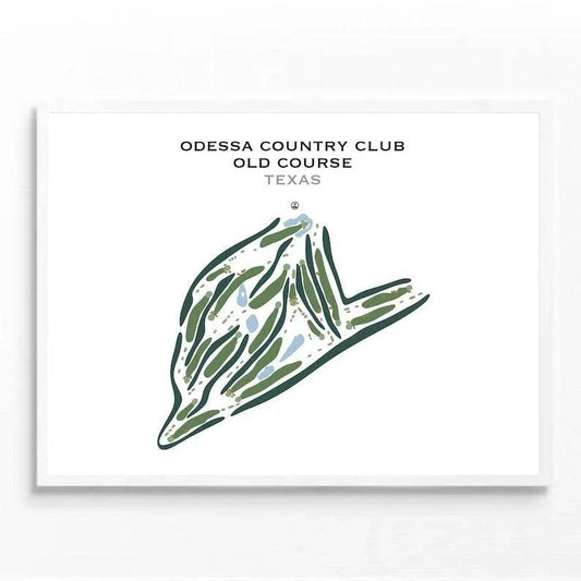 Odessa Country Club Old Course, Texas - Printed Golf Courses