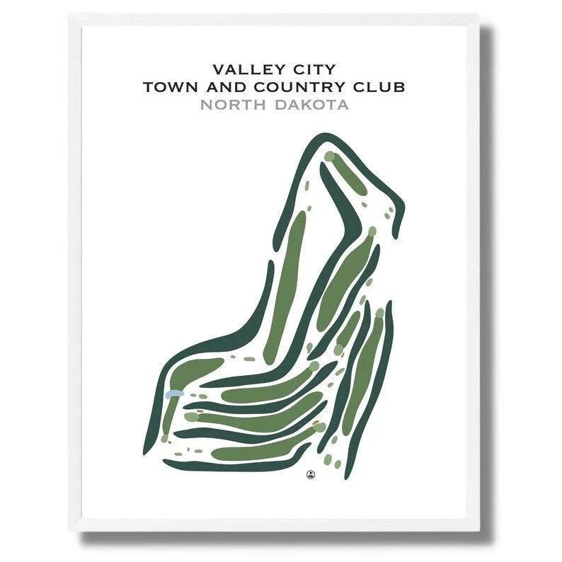 Valley City Town and Country Club, North Dakota - Printed Golf Courses