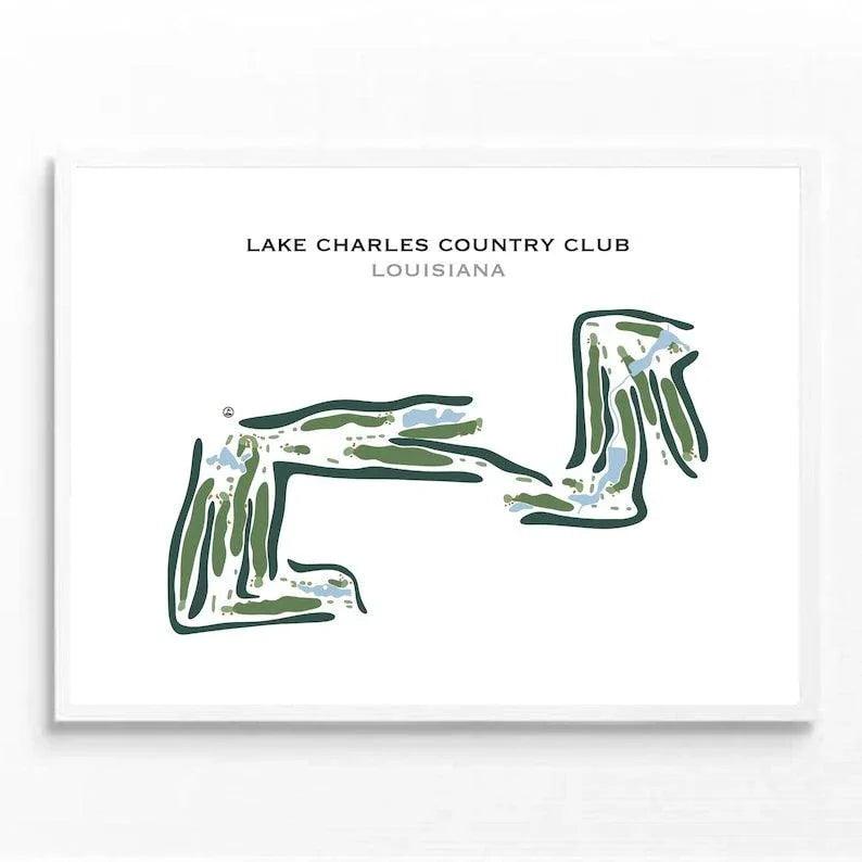 Lake Charles Country Club, Louisiana - Printed Golf Courses