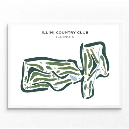 Illini Country Club, Illinois - Printed Golf Courses