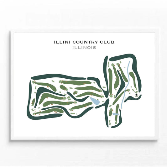 Illini Country Club, Illinois - Printed Golf Courses