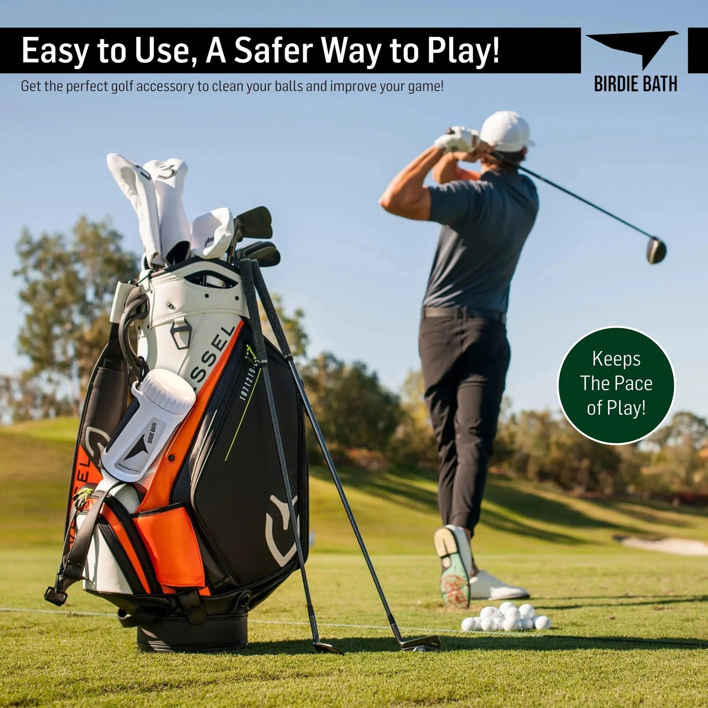 Birdie Bath: Portable Golf Ball Cleaner - Ultimate Personal Golf Ball Washer