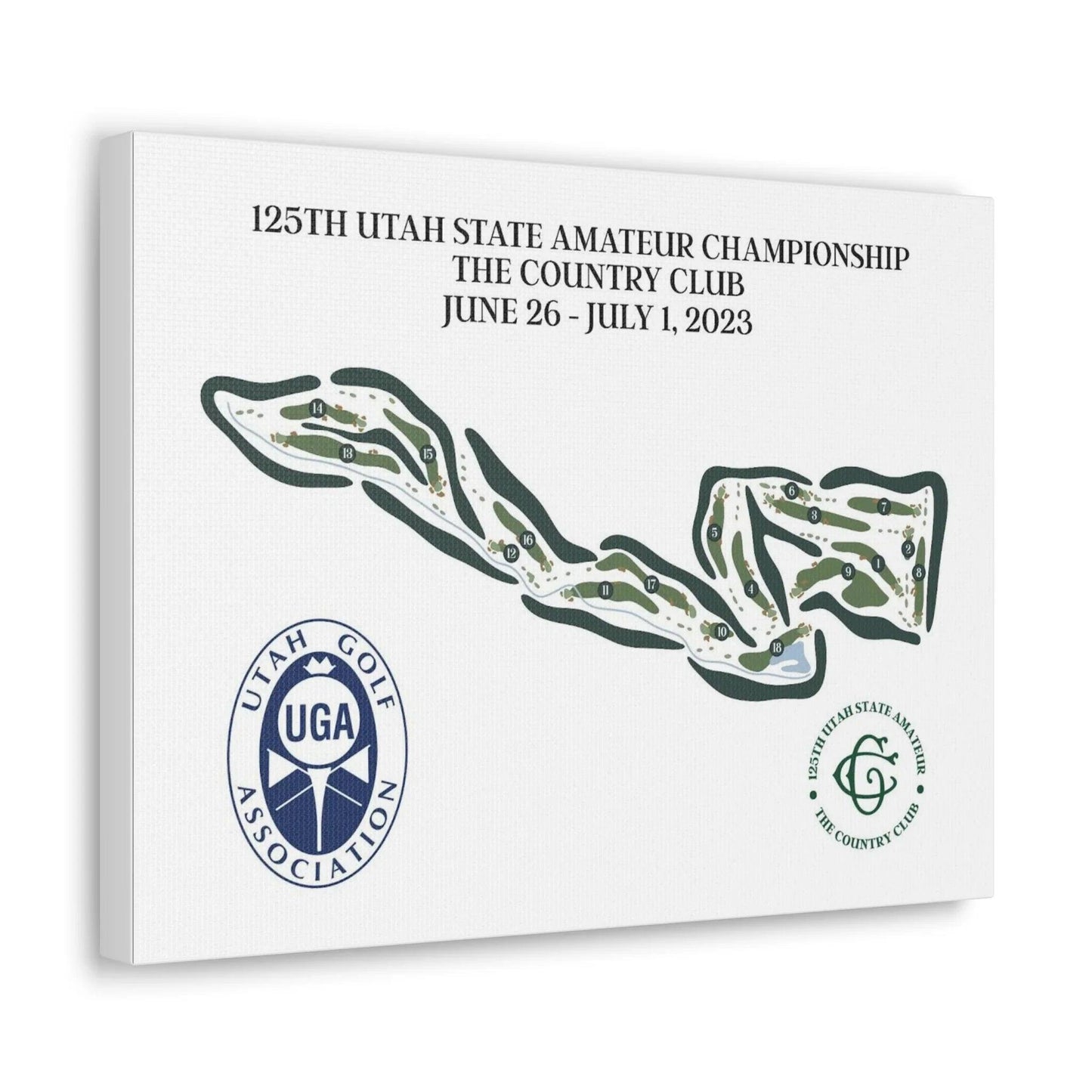125th Utah State Amateur Championship, The Country Club June 26 – July 1 - Printed Golf Course