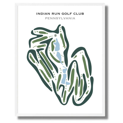 Indian Run Golf Club, Pennsylvania - Printed Golf Courses